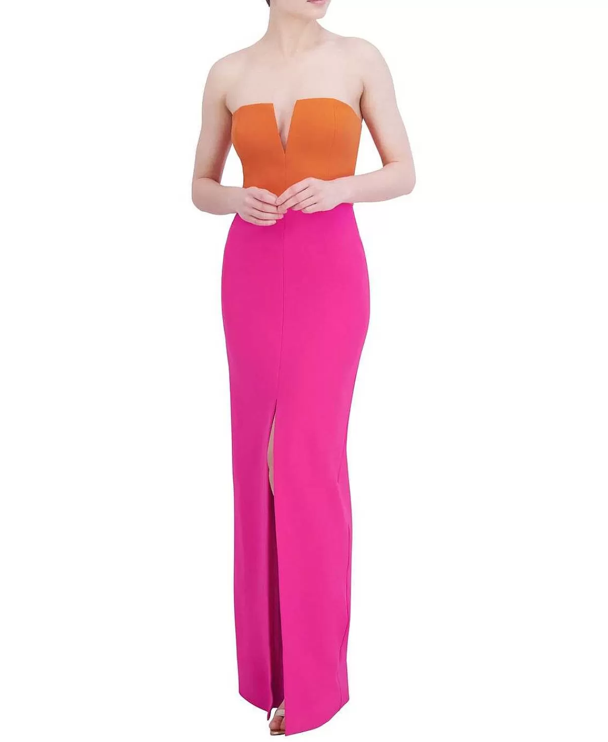 Online Wide Princess Dress With Colorblock Opening Women Night